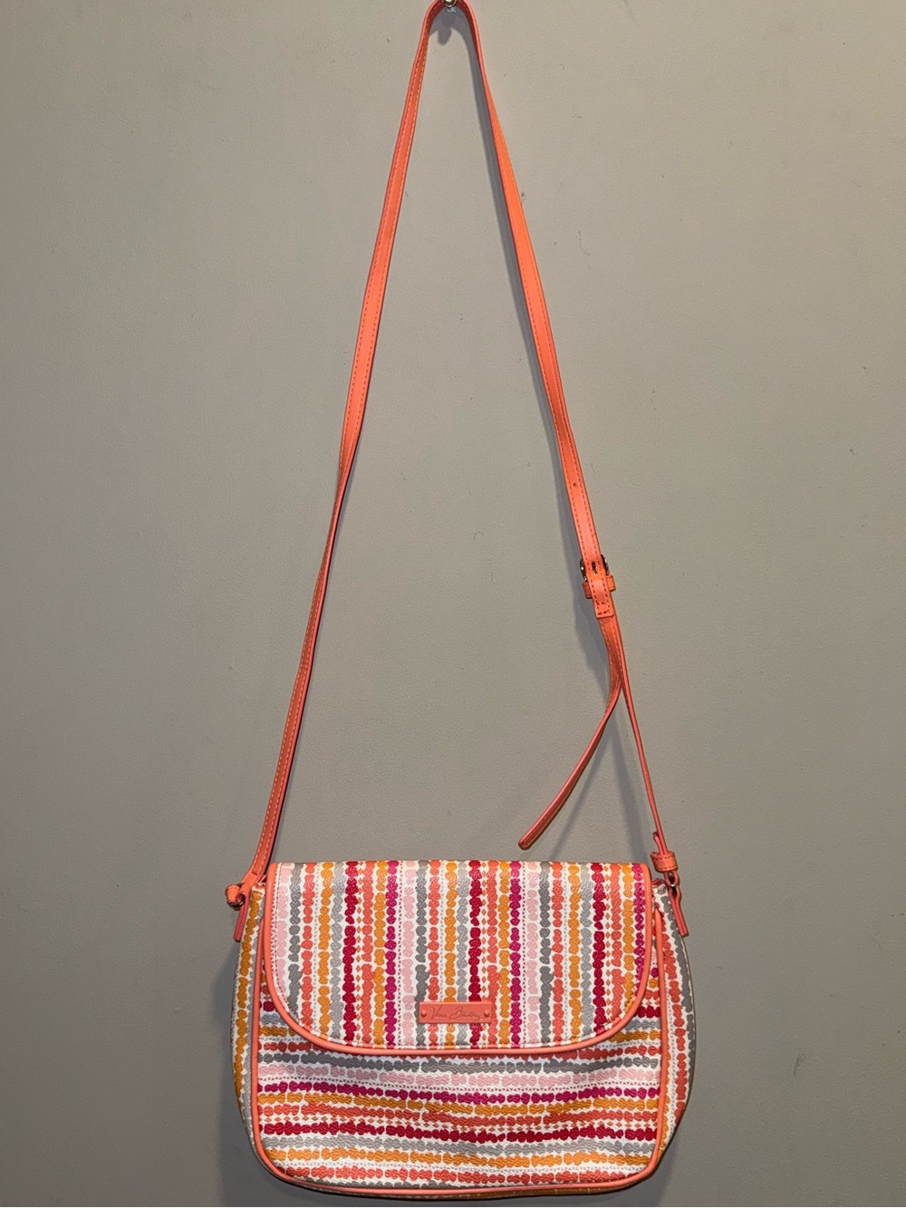 Vera Bradley Confetti Stripe Flap Crossbody Bag